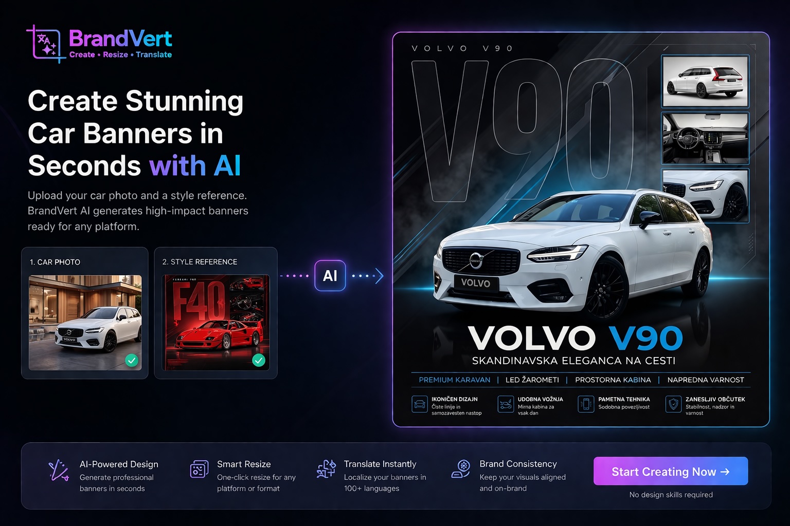 Create marketing banners from scratch with AI